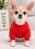 Product Description – Red Designer-Style Dog Sweatshirt