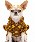 Brown Paw Print Dog Hoodie