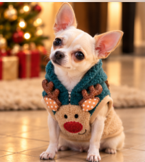 Christmas Reindeer Fleece Dog Jacket 🎄🐾