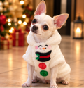 ⛄ Christmas Snowman Fleece Dog Jacket – Cozy Holiday Style 🎄🐾