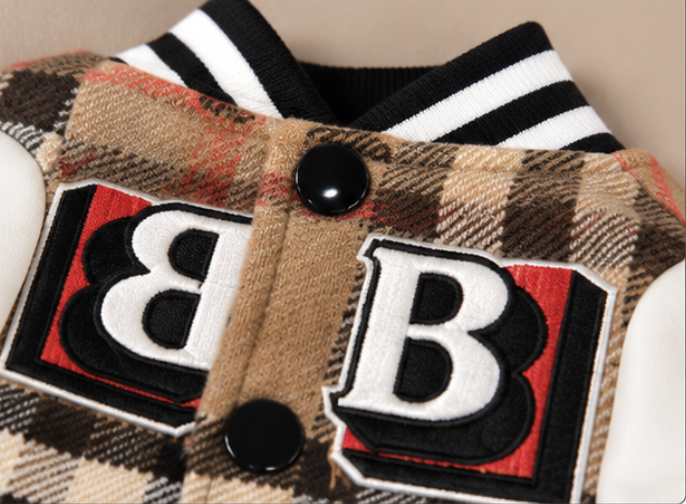 Dog Coat – Plaid Varsity Jacket