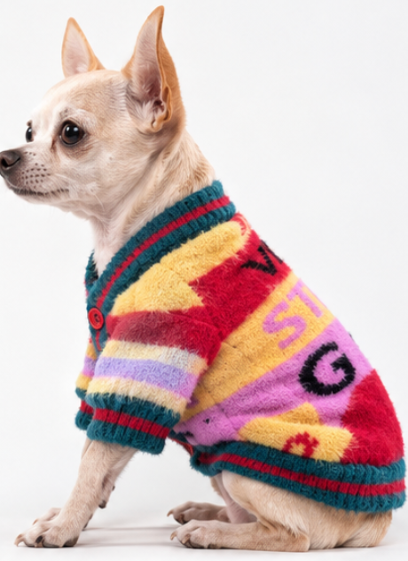 Dog Coat – Colorful Knit Sweater