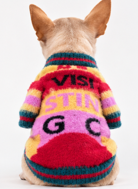 Dog Coat – Colorful Knit Sweater