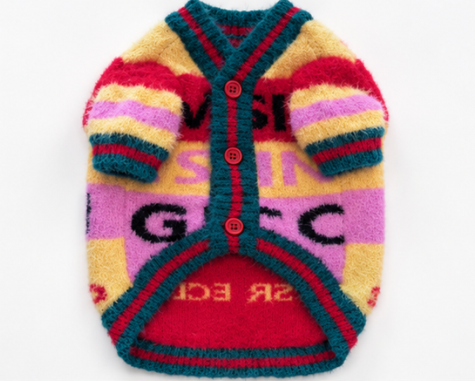 Dog Coat – Colorful Knit Sweater