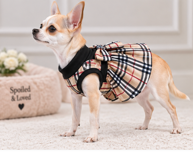Product Description – Plaid Dog Dress