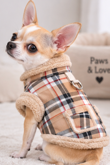 Cozy Plaid Dog Winter Coat