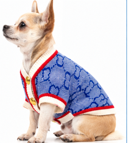 Colorful Knit Dog Cardigan