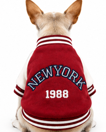 NEWYORK 1988 Classic Varsity Jacket for Dogs