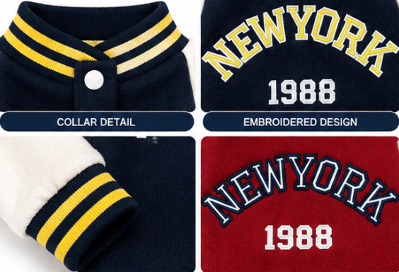 NEWYORK 1988 Classic Varsity Jacket for Dogs