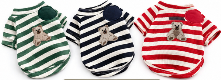 Striped Teddy Bear Dog Shirt Description