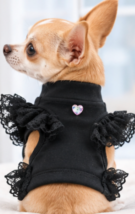 Product Description – Dog Lace Ruffle Dress