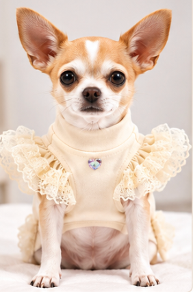 Product Description – Dog Lace Ruffle Dress
