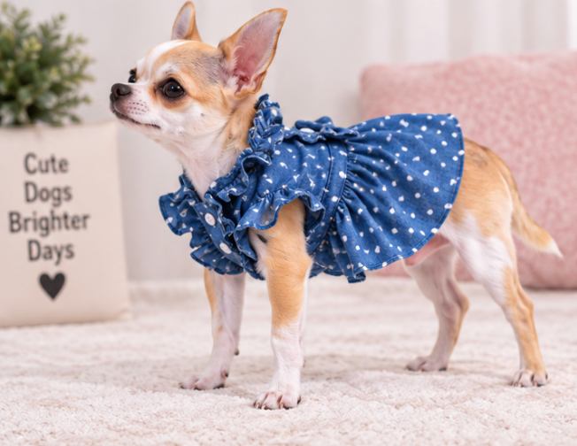 Denim Dog Dress – Cute Everyday Outfit for Small Dogs