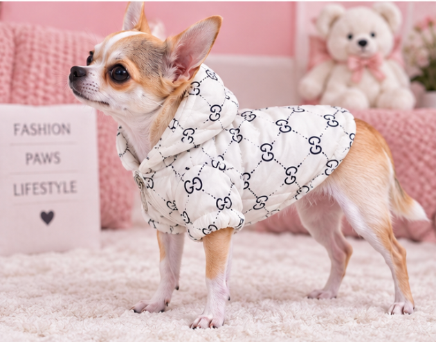 Adorable White Teddy Bear Dog Hoodie