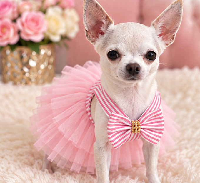 BCF Blue & White Princess Dog Dress