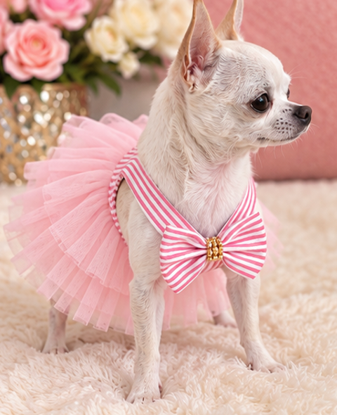 BCF Blue & White Princess Dog Dress