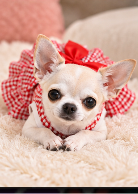BCF Red Gingham Princess Dog Dress