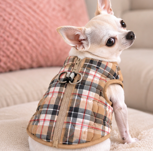 BCF Classic Plaid Dog Coat