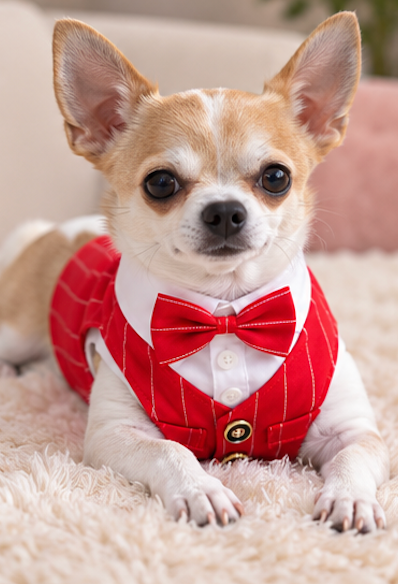 BCF Red Tuxedo Dog Vest