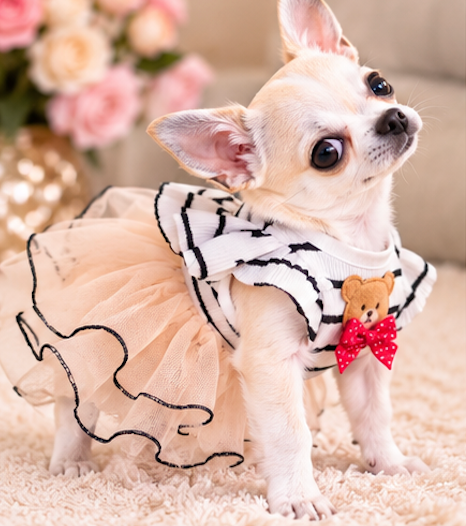 BCF Peach Princess Dog Dress