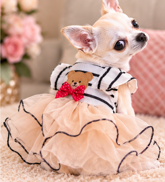 BCF Peach Princess Dog Dress