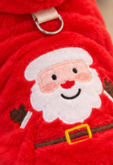 Santa Claus Fleece Dog Hoodie – Cozy Christmas Style