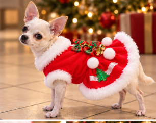 BCF Christmas Dress – Red Santa Holiday Outfit 🐾