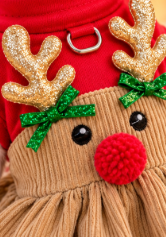 Christmas Reindeer Dog Dress – Festive Holiday Outfit 🎄🐾