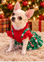 Christmas Candy Cane Dog Dress – Festive Holiday Outfit 🍭🐾