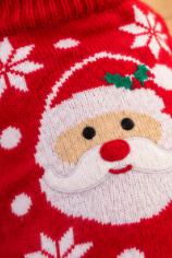 Santa Claus Knitted Dog Sweater – Christmas Edition 🎄🐾
