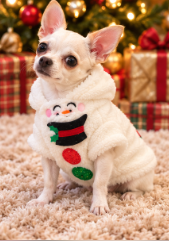 ⛄ Christmas Snowman Fleece Dog Jacket – Cozy Holiday Style 🎄🐾